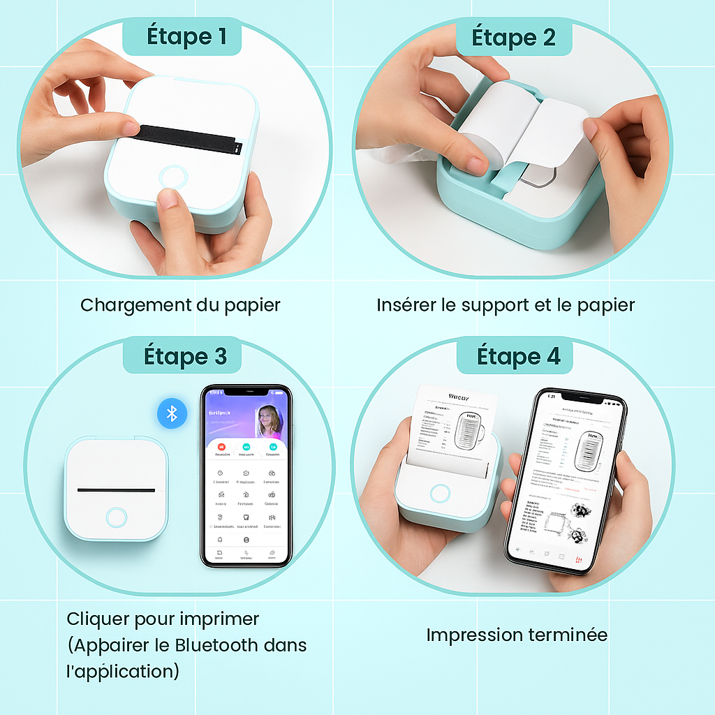 ImpriGo™ – L’imprimante mini sans encre (+ Rouleau offert)